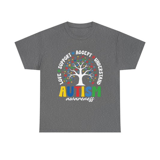 Autism Awareness T-Shirt – Colorful Puzzle Stars Tee
