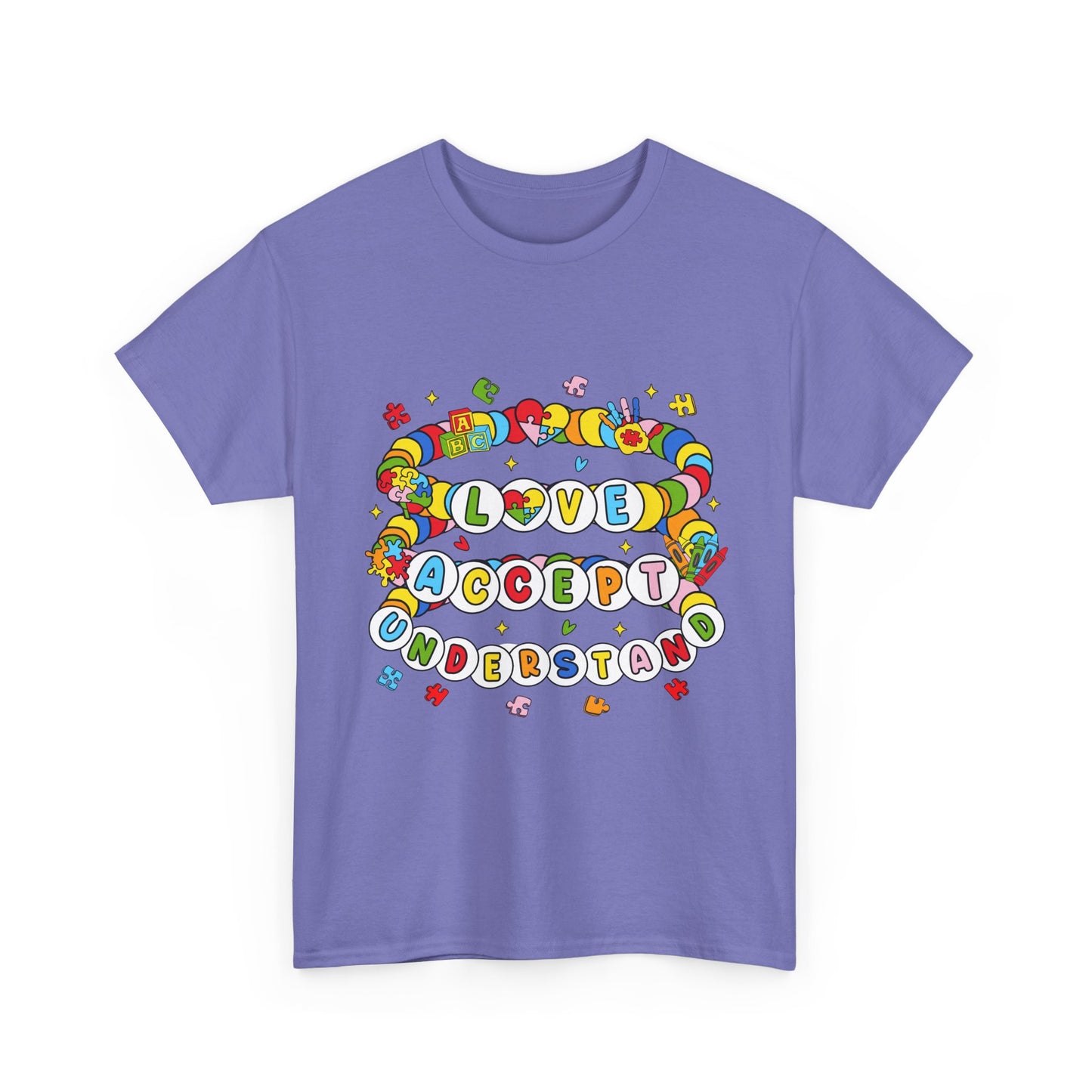 Love Accept Understand T-Shirt — Rainbow Positive Message Tee