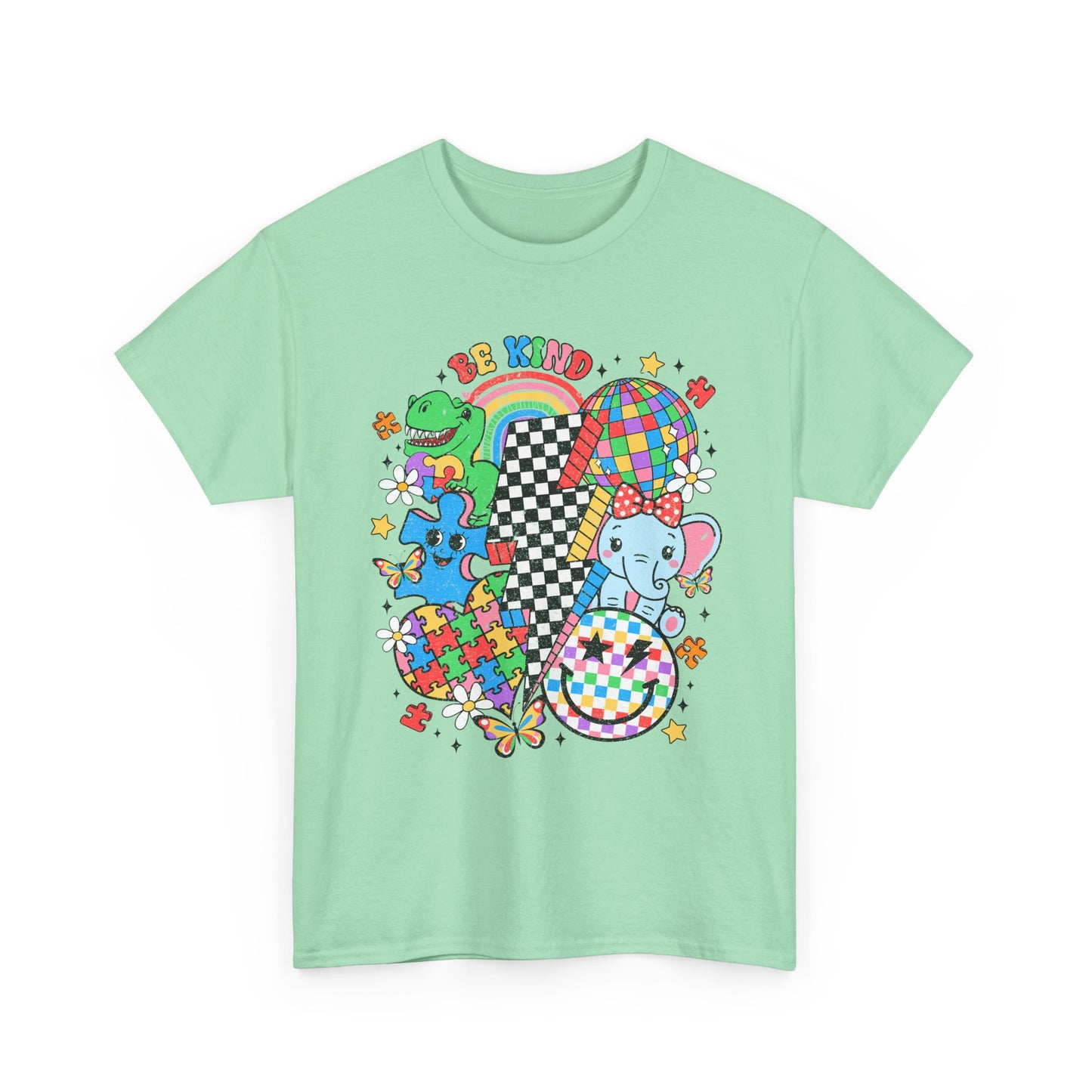 Autism Awareness Puzzle Heart Tee — Colorful Kids & Adults Support Shirt