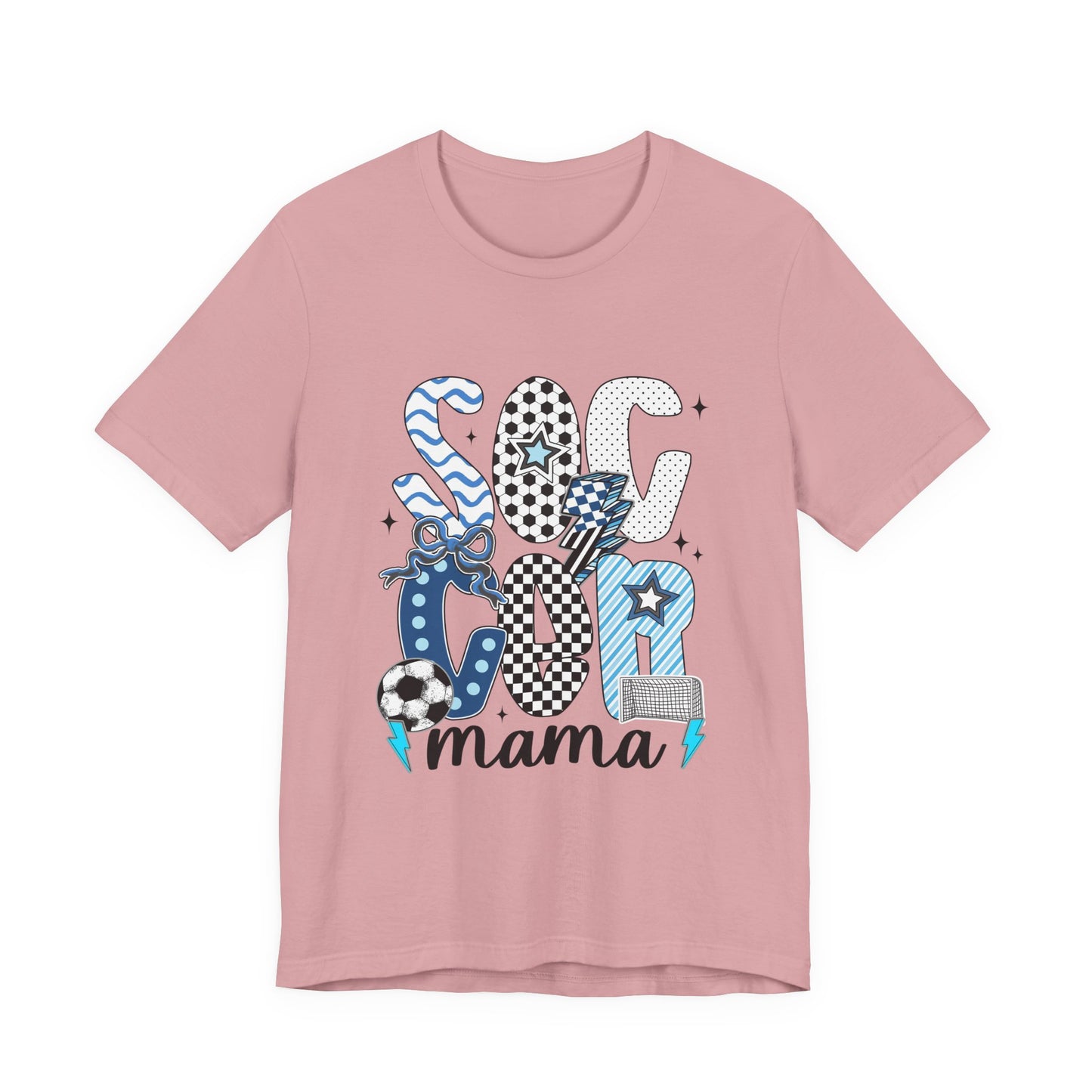 Soccer Mama Graphic Tee — 'Soccer Mama' Blue Patterned Design