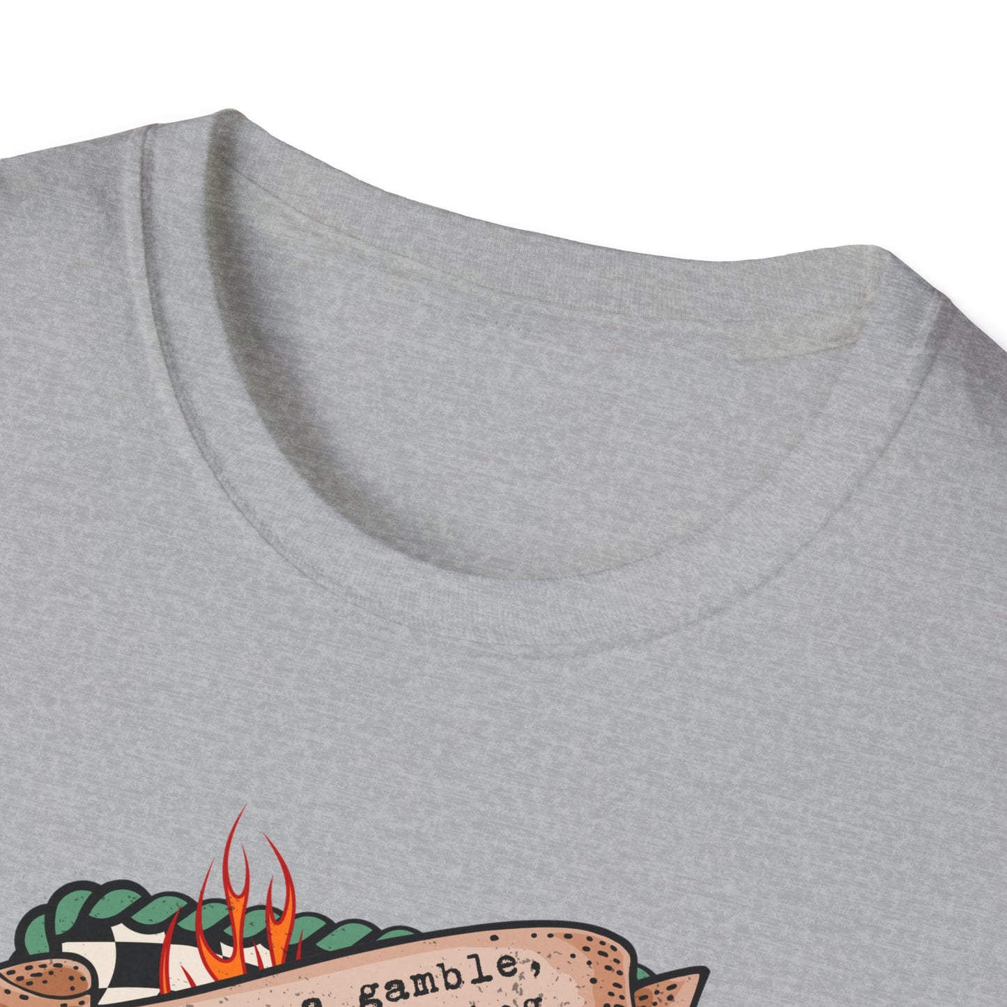 Casino Night Graphic T-Shirt — Aces, Dice & Retro Gaming Design
