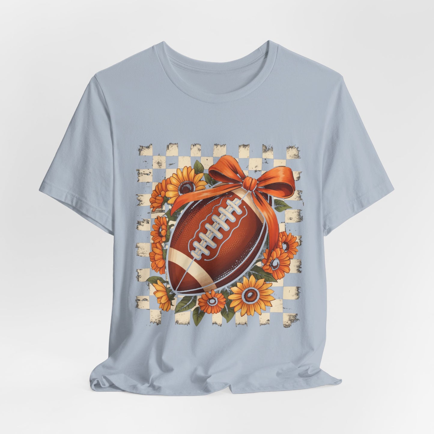 Football Sunflower Tee — Fall Game Day Shirt