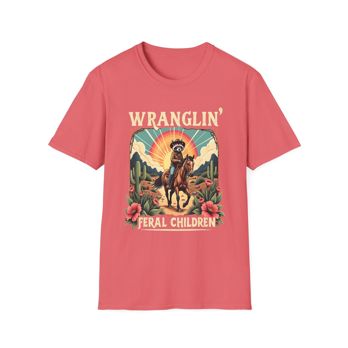 Wranglin' Real Cowboy T-Shirt — Retro Western Rodeo Graphic Tee