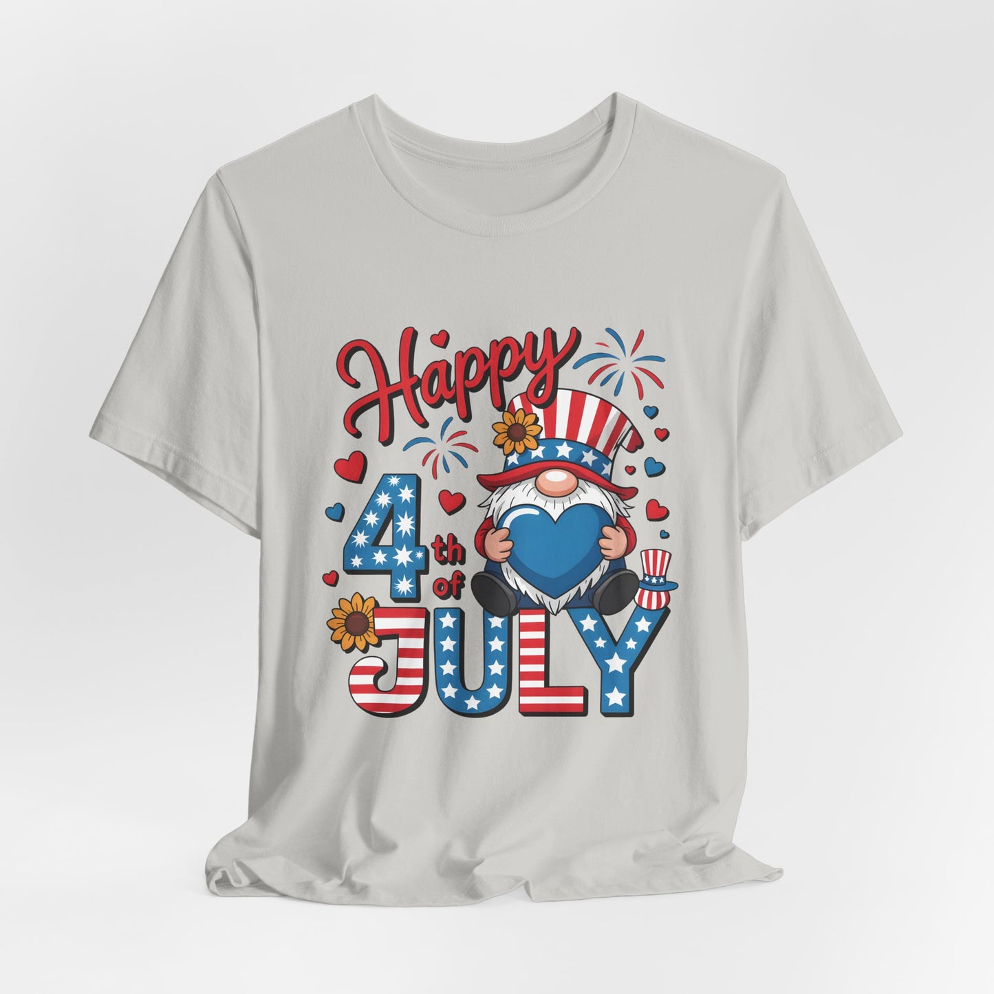 4th of July Gnome T-Shirt – Happy 4th of July Patriotic Tee