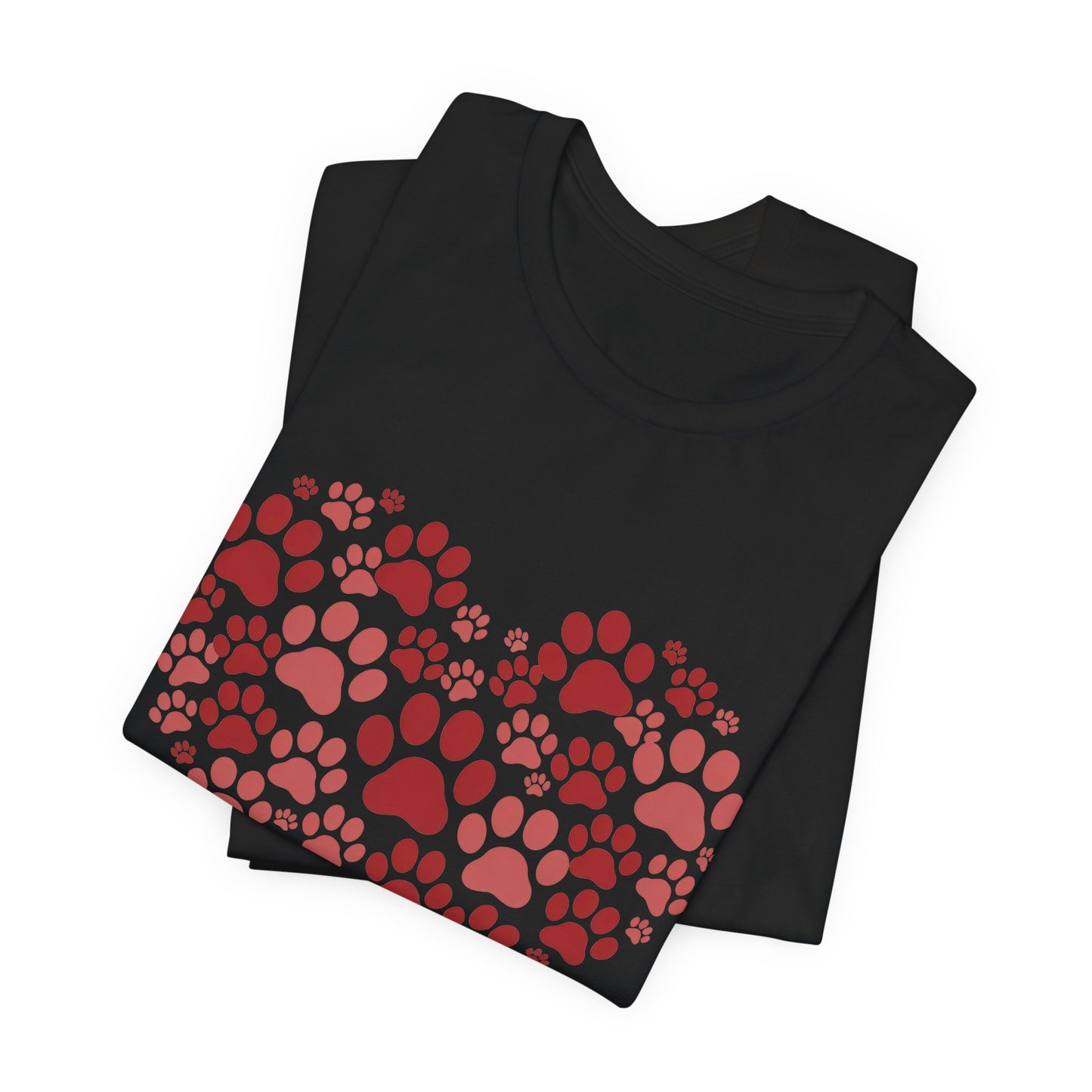 Heart Paw Print T-Shirt — Dog Lover Valentine Tee