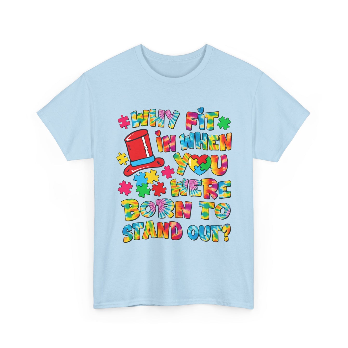 Colorful "Born to Stand Out" Graphic Tee — Retro Kids' Vibe