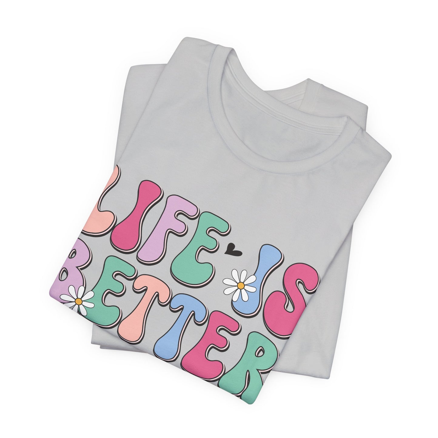 Life Is Better With My Boys Tee — Retro Pastel Floral Family T‑Shirt