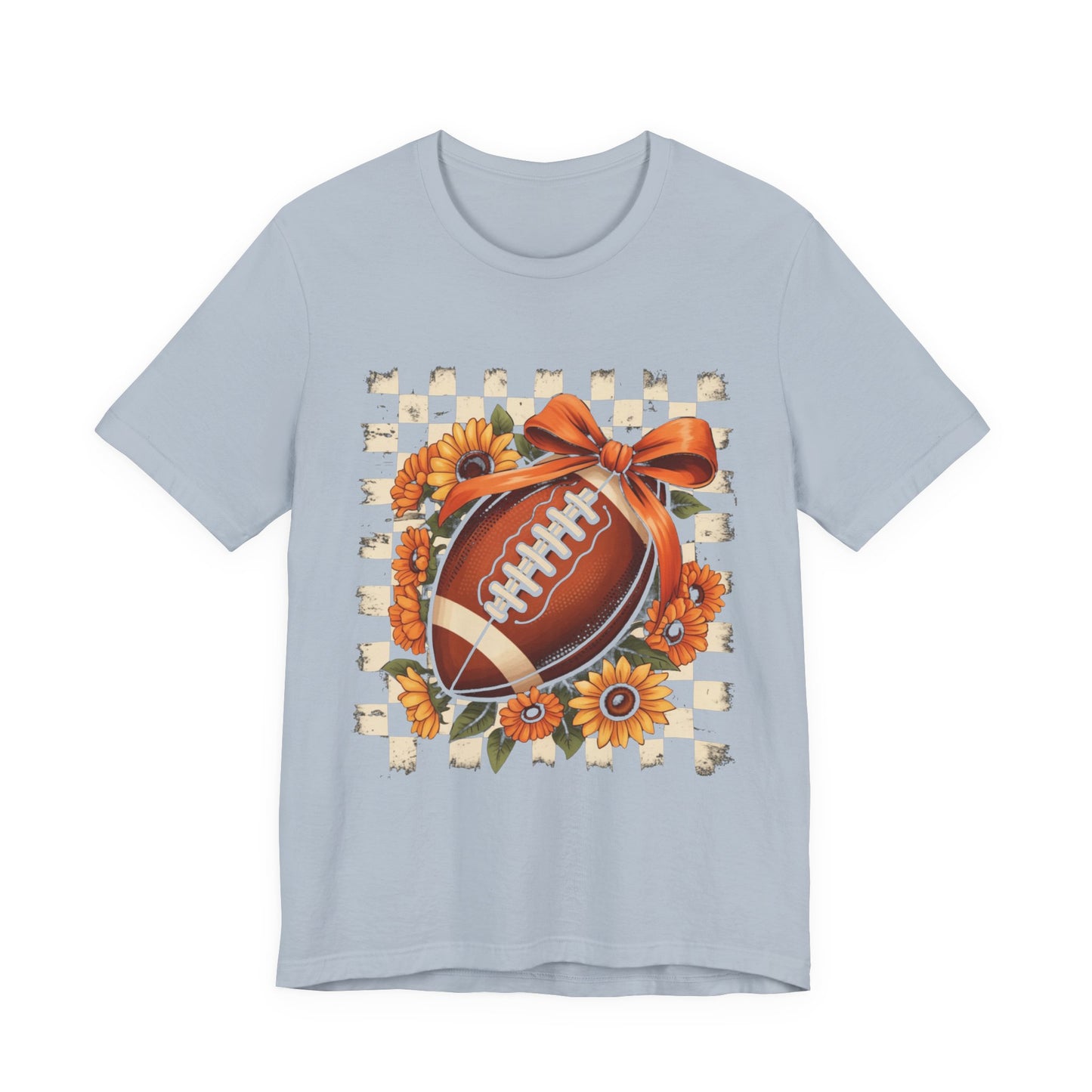 Football Sunflower Tee — Fall Game Day Shirt