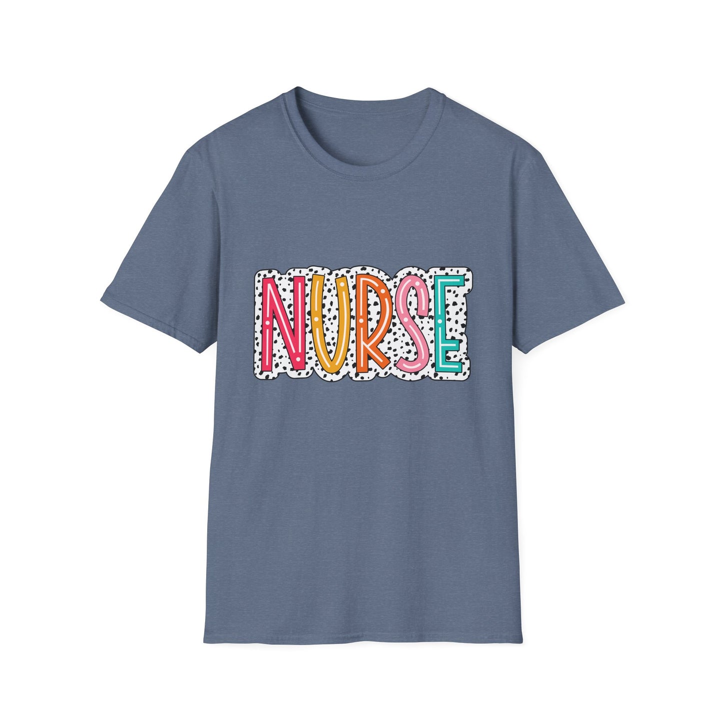 Nurse Colorblock Graphic T-Shirt — Fun Retro Medical Appreciation Tee