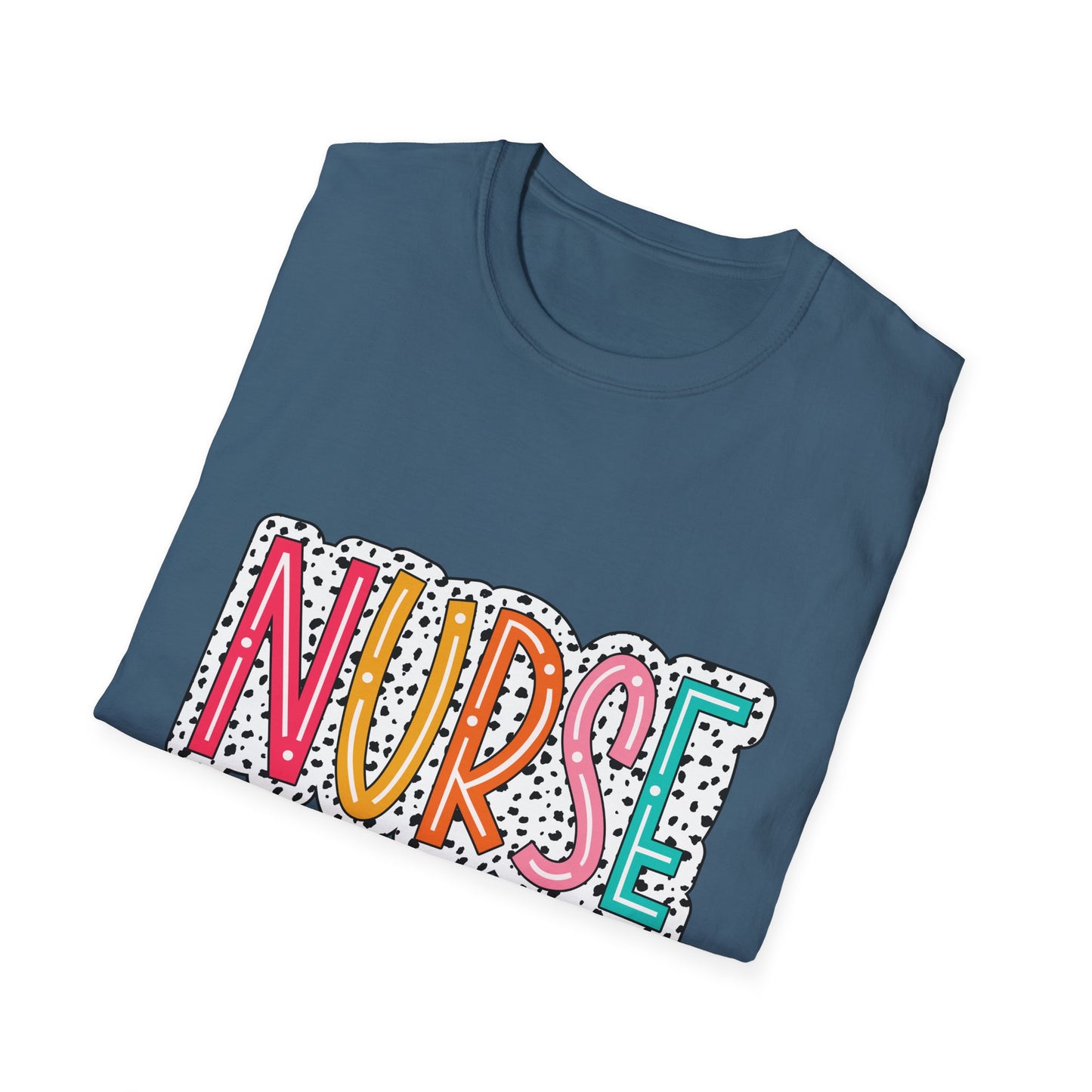 Nurse Colorblock Graphic T-Shirt — Fun Retro Medical Appreciation Tee