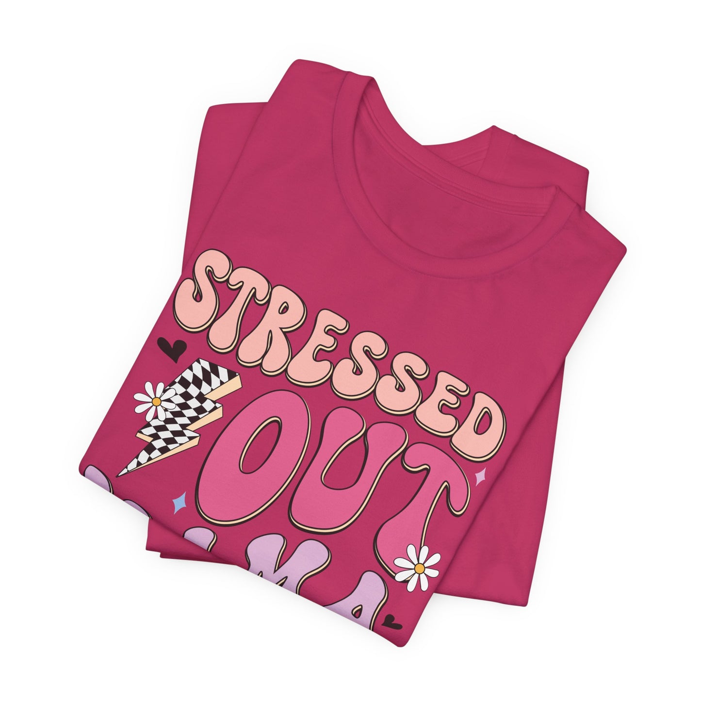 Stressed Out Mama Club Tee — Funny Pastel Mom Graphic T-Shirt