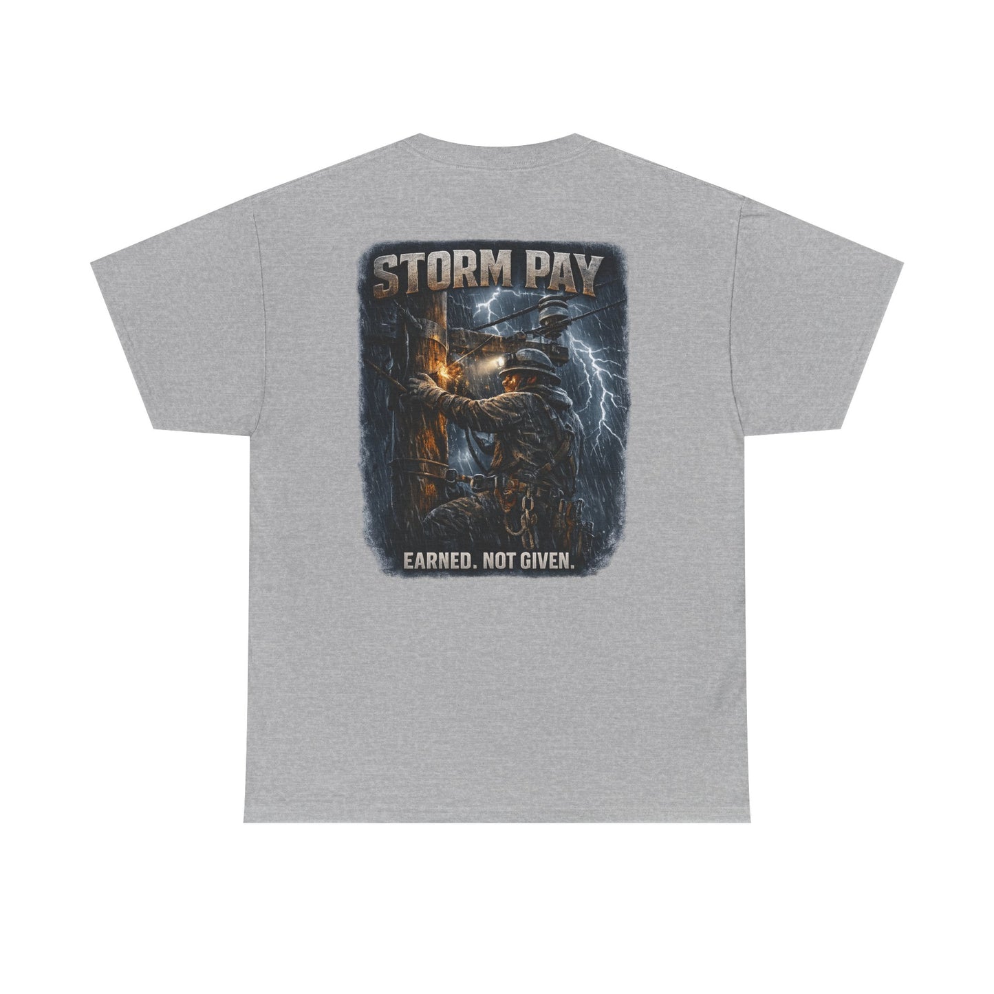 Lineman-Storm Pay Unisex Heavy Cotton Tee