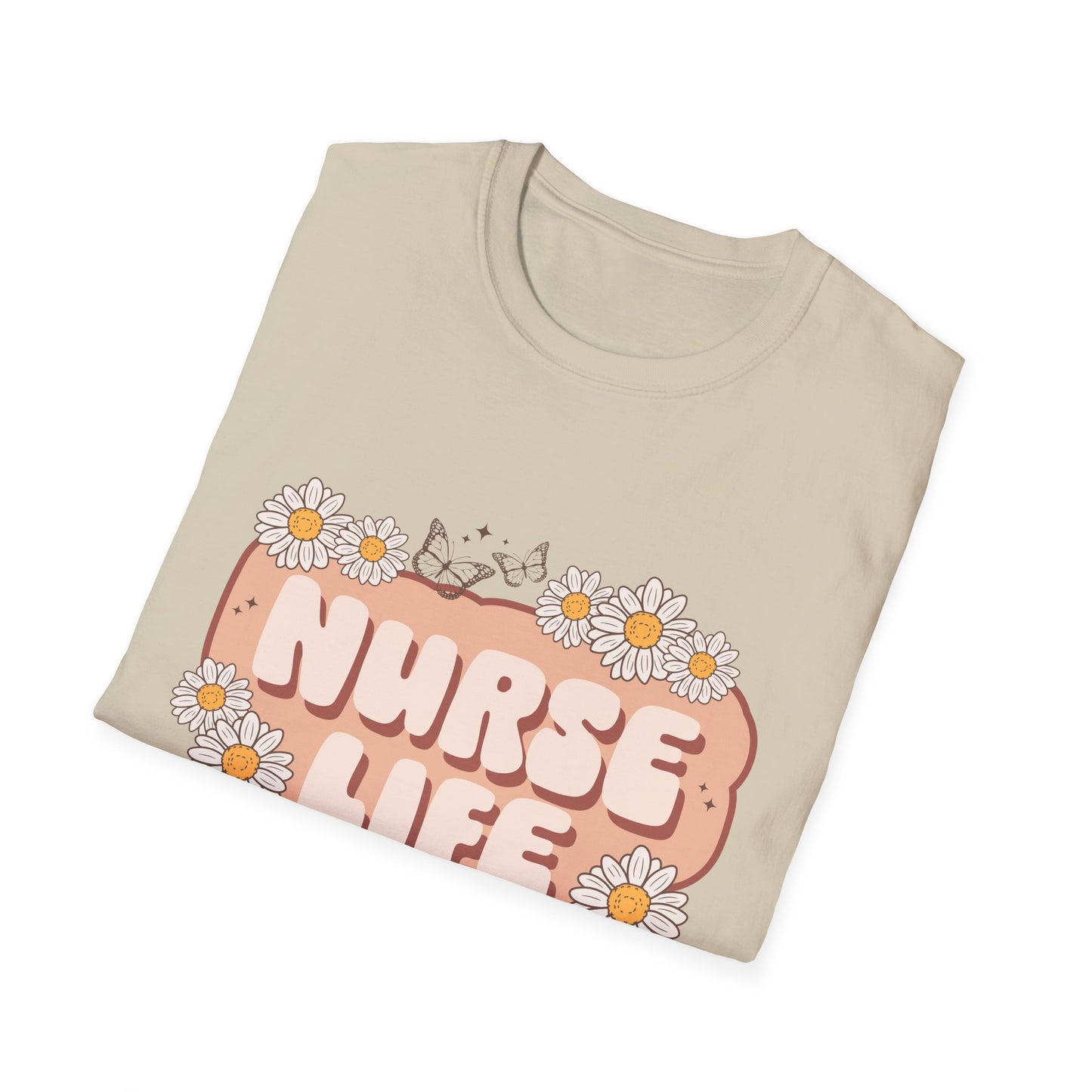 Nurse Life T‑Shirt — Floral Daisy Retro Nurse Tee