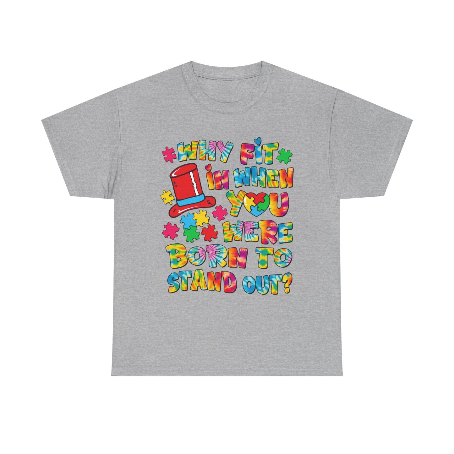 Colorful "Born to Stand Out" Graphic Tee — Retro Kids' Vibe
