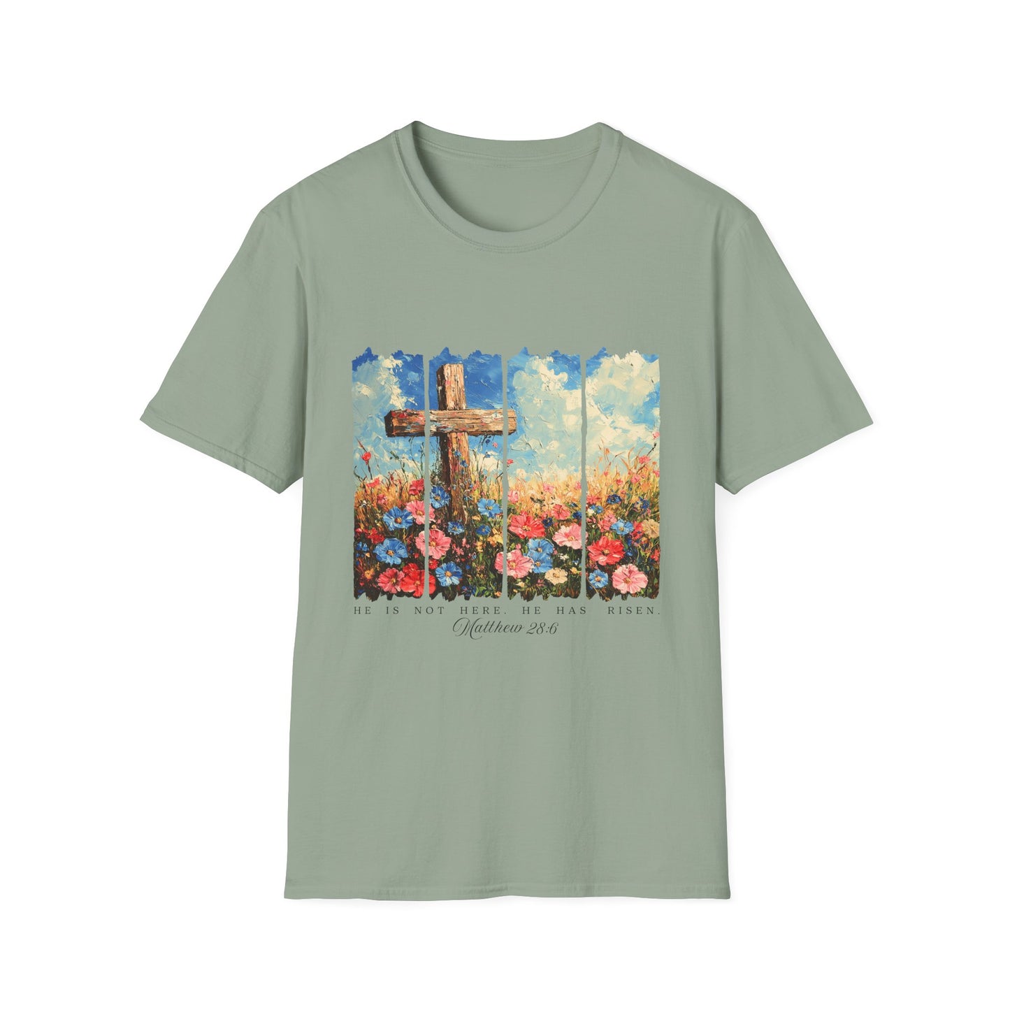 Cross and Flowers T-Shirt – Christian Faith Floral Graphic Tee (Acts 2:37)