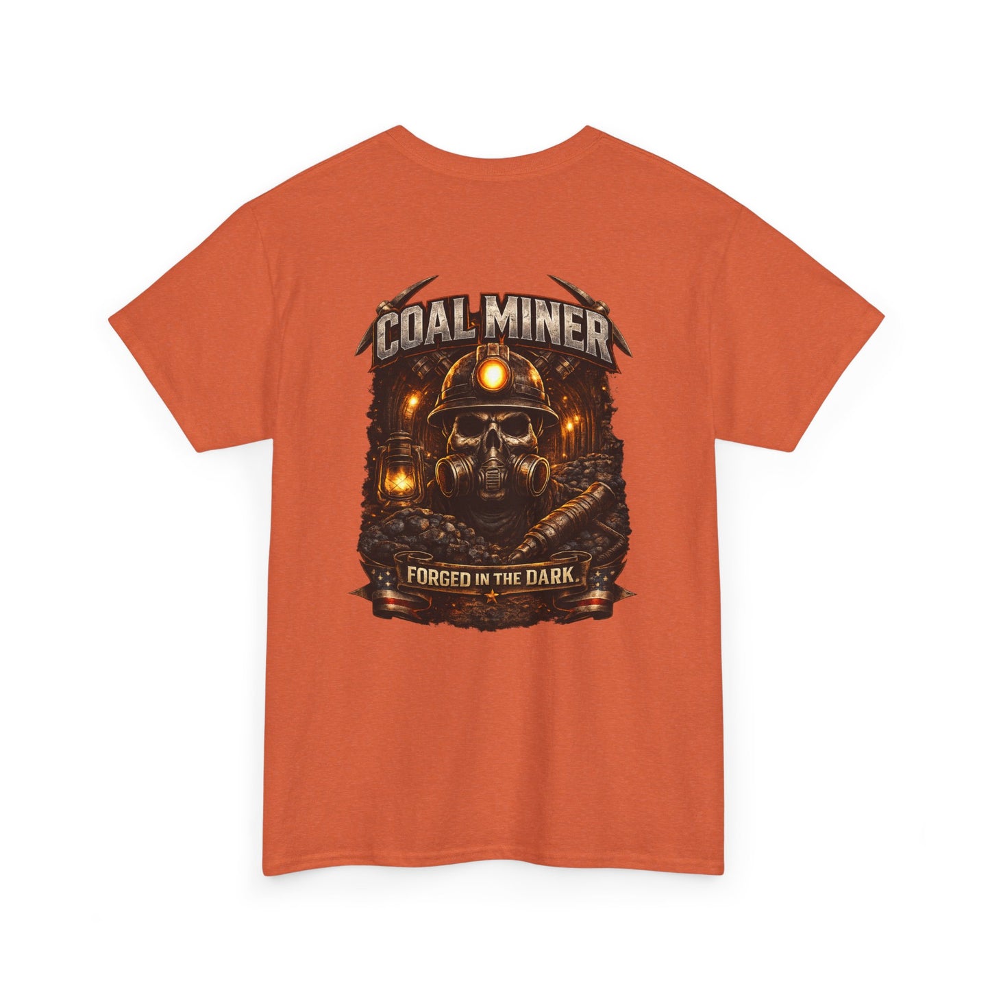 Coal Miner T-Shirt — "Forgotten in the Dark" Skull Hardhat Graphic Tee
