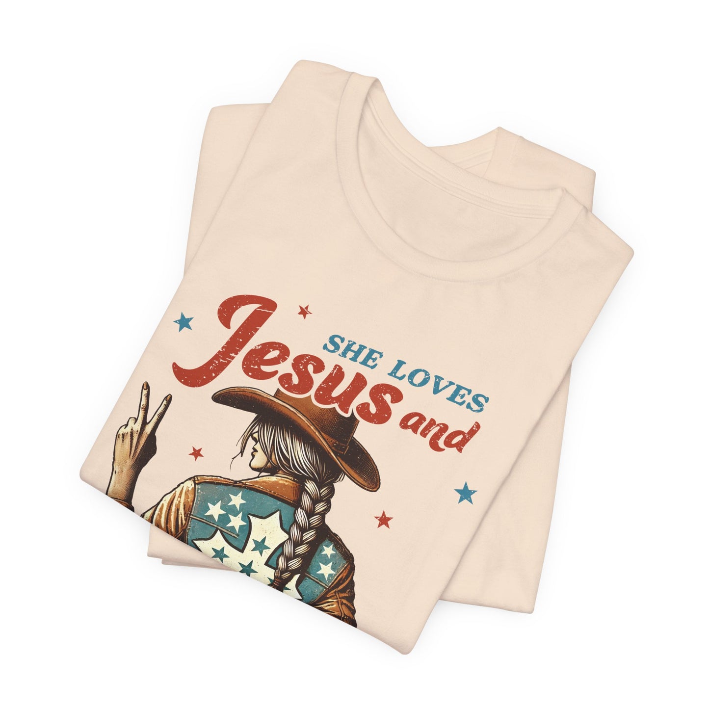 She Loves Jesus and America Tee