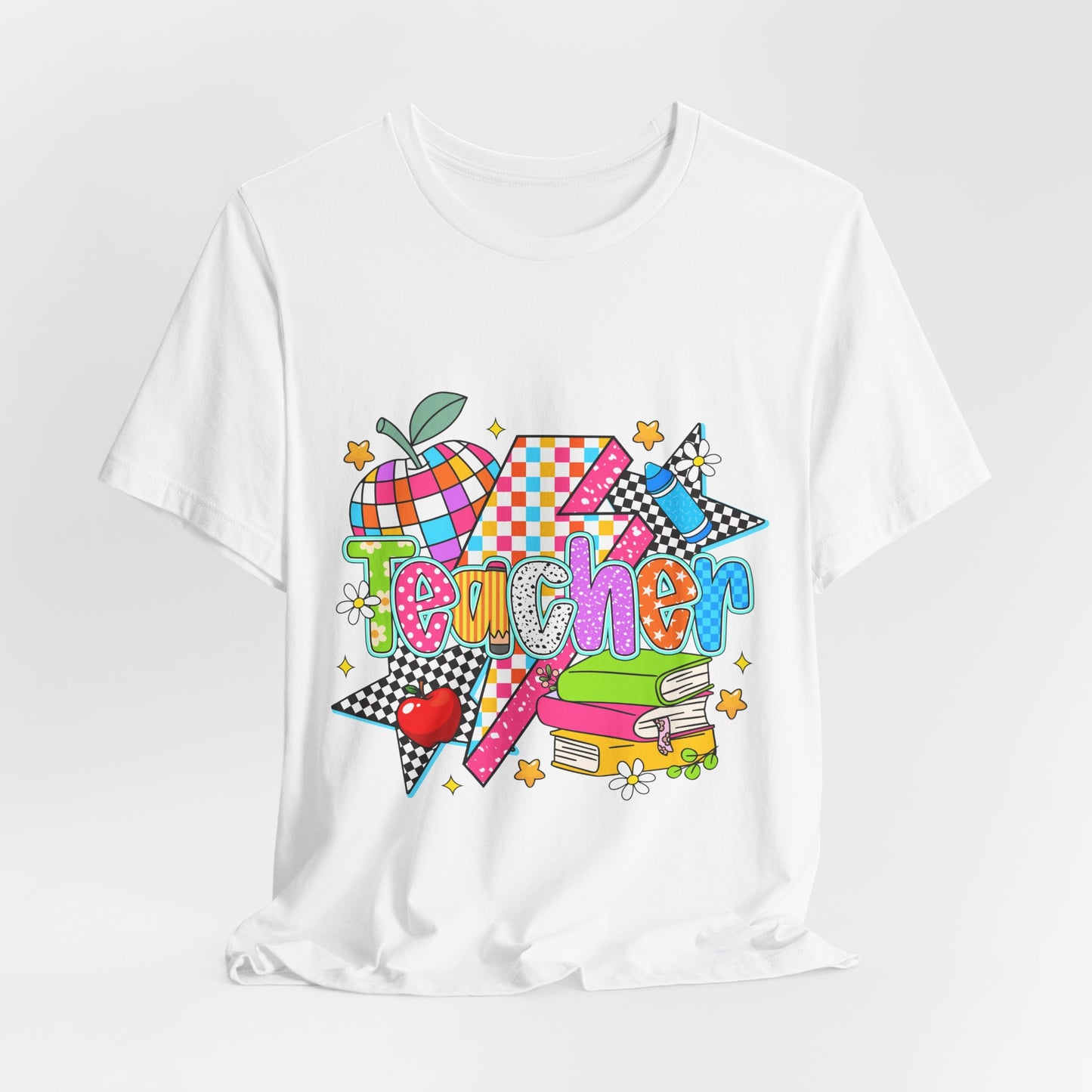 Teacher Colorful Doodle Graphic Tee — Back to School Gift for Teachers
