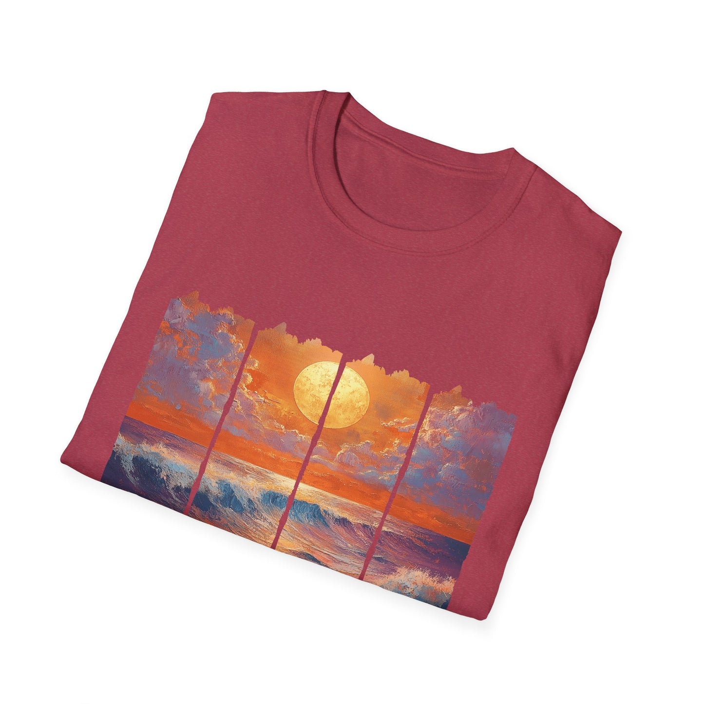 Sunset Ocean Art T-Shirt — Coastal Sunrise Graphic Tee