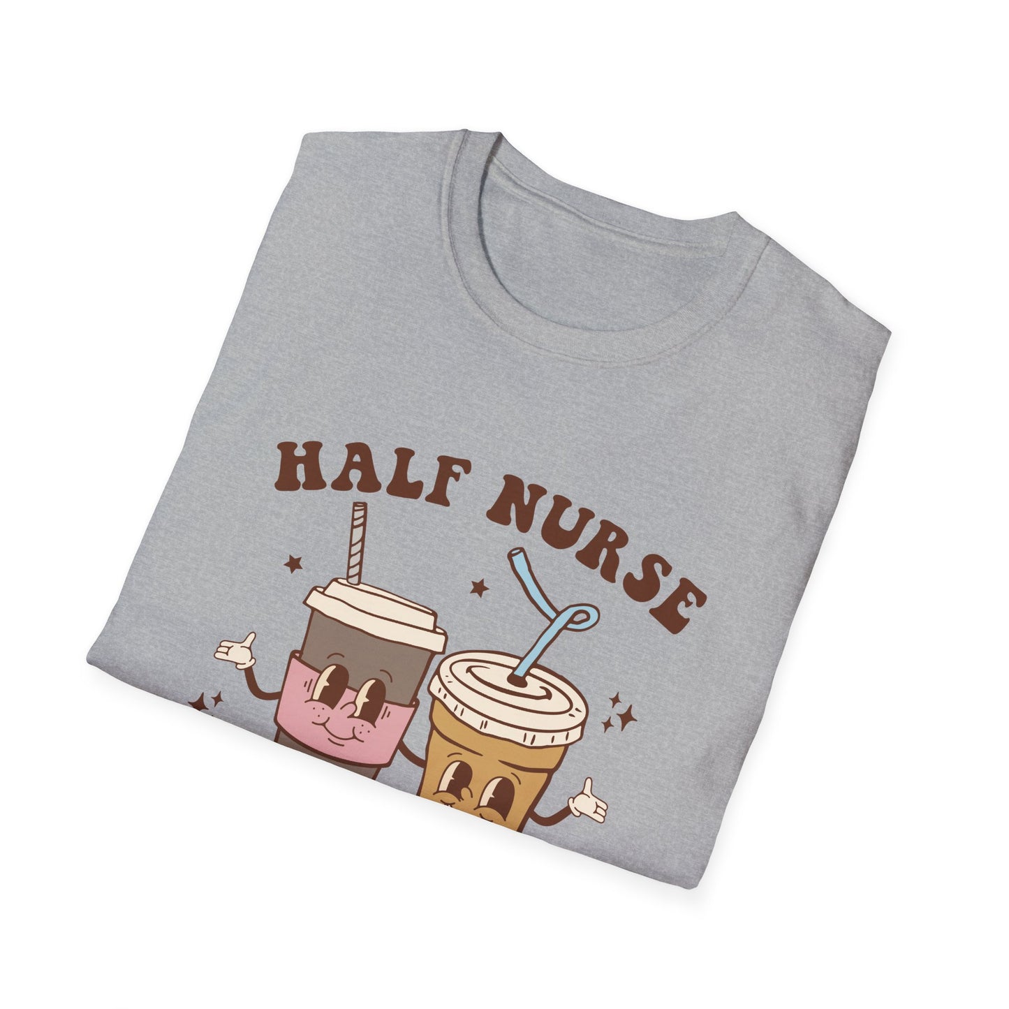 Half nurse half coffeeUnisex Softstyle T-Shirt