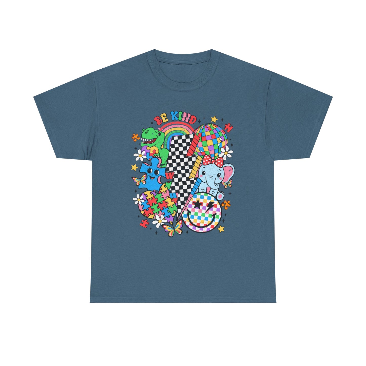 Autism Awareness Puzzle Heart Tee — Colorful Kids & Adults Support Shirt
