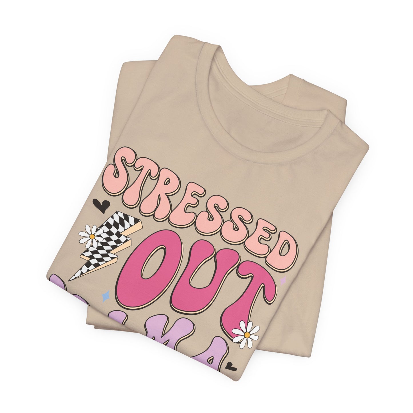 Stressed Out Mama Club Tee — Funny Pastel Mom Graphic T-Shirt