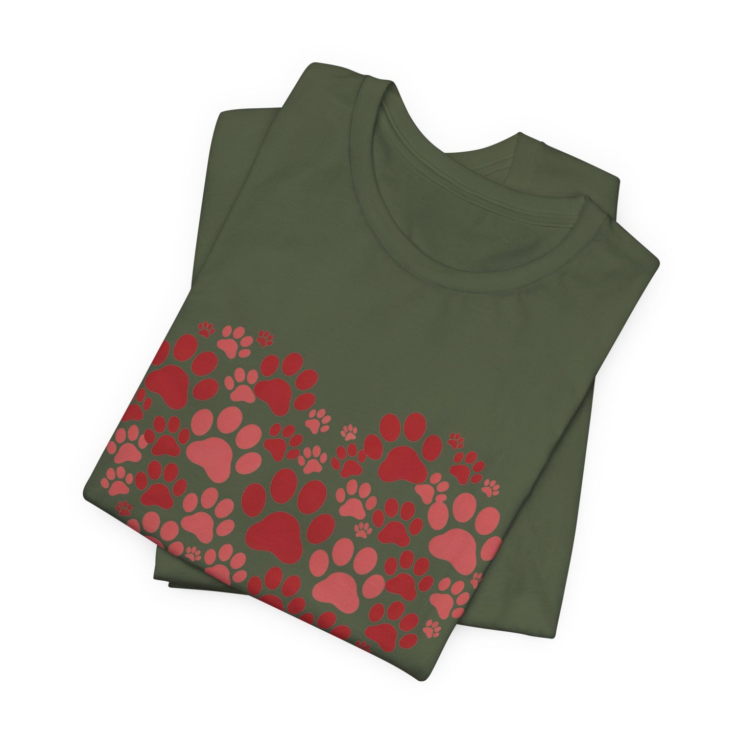 Heart Paw Print T-Shirt — Dog Lover Valentine Tee