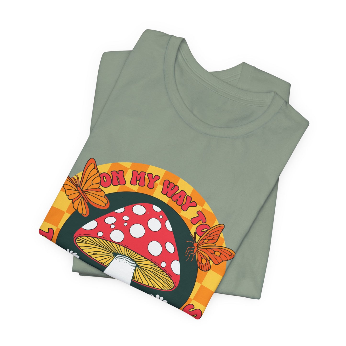 Mushroom Graphic Tee - "Mind My Way" Retro Fungi Shirt