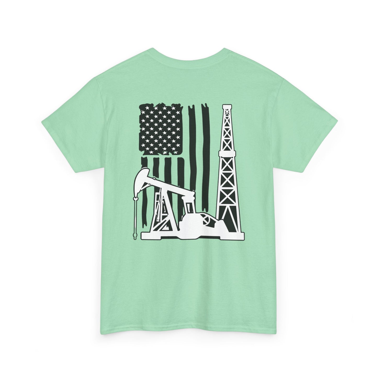 Oilfield Flag Tee — American Oil Rig Graphic T-Shirt