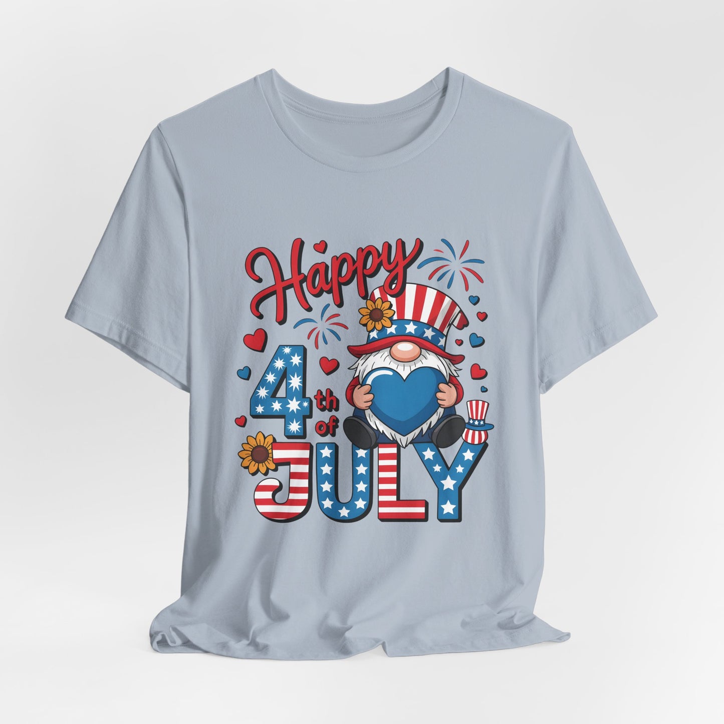 4th of July Gnome T-Shirt – Happy 4th of July Patriotic Tee
