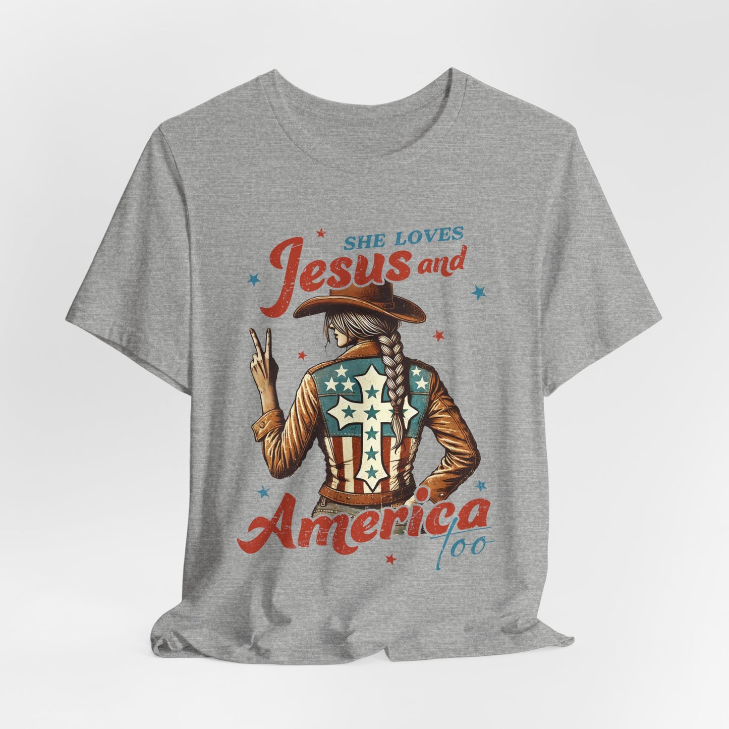 She Loves Jesus and America Tee