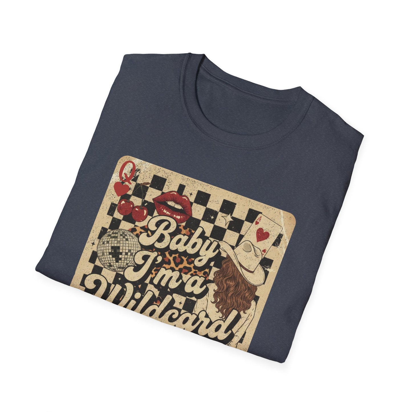 Wildcard Vintage Playing Card T-Shirt — “Baby I’m a Wildcard” Retro Casino Tee