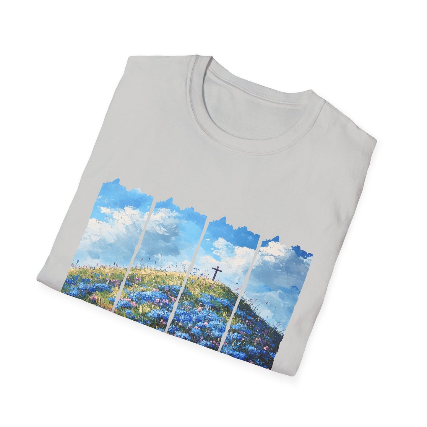 Resurrection Cross Landscape T‑Shirt — Christian Easter Faith Tee