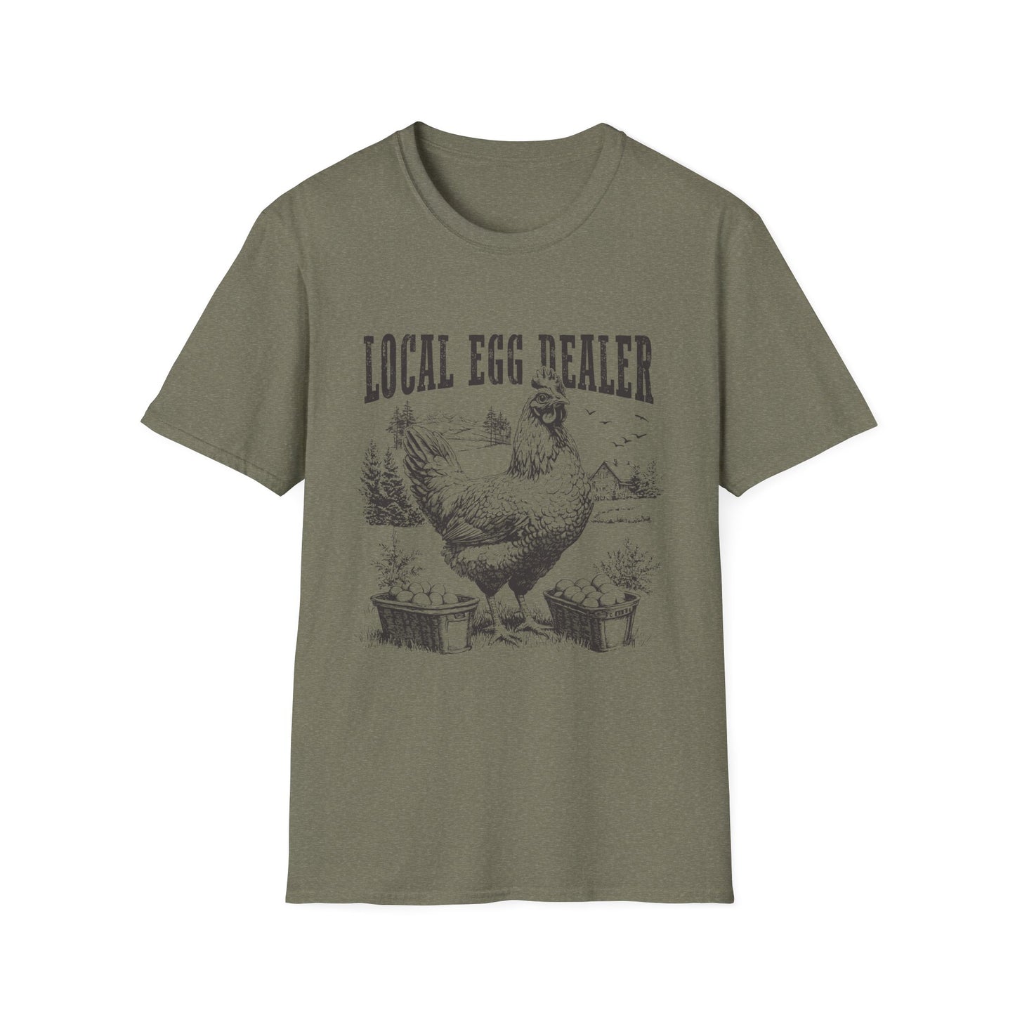 Local Egg Dealer T-Shirt — Vintage Chicken Farm Tee