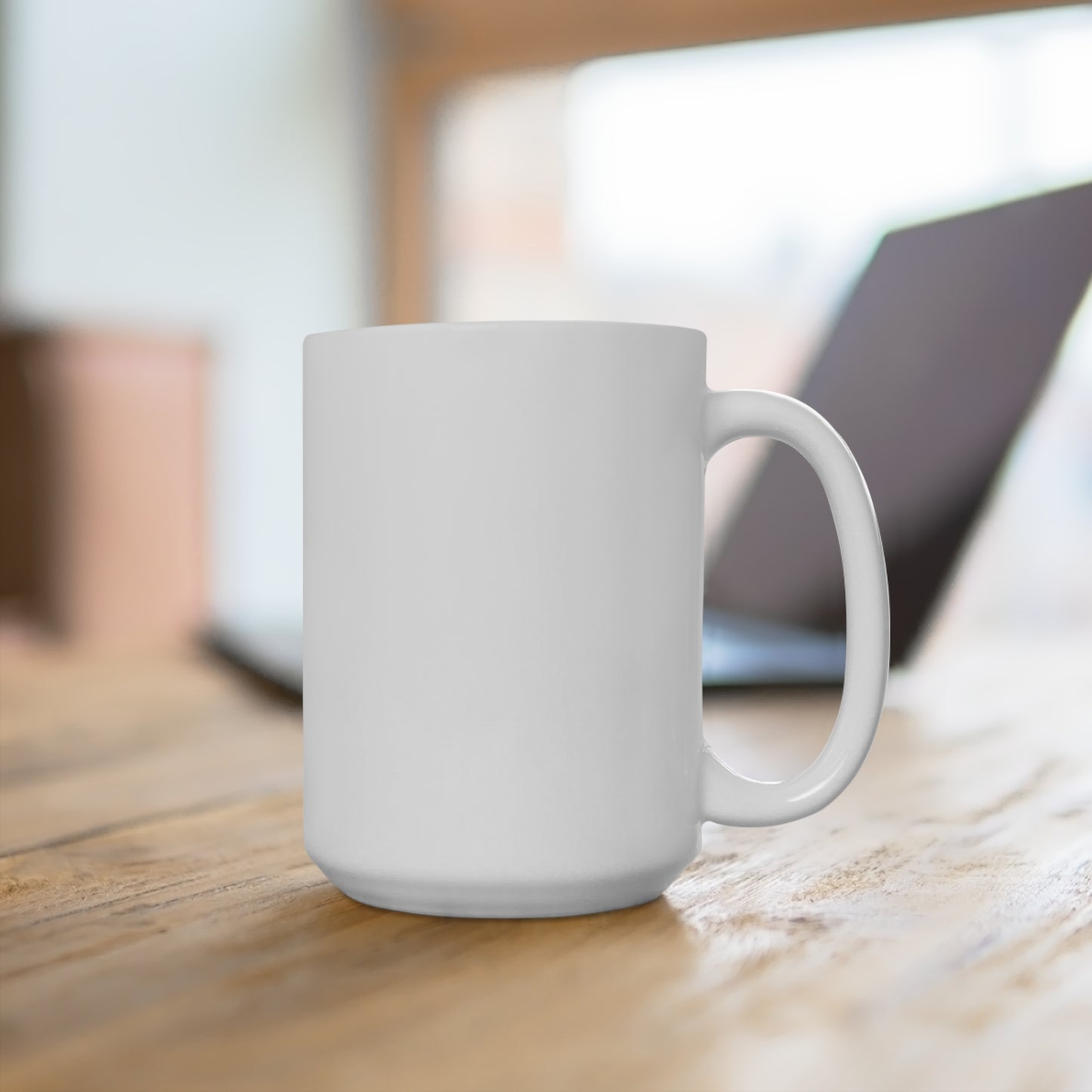 Kind words are like honey 15oz Coffee Mug — Minimal White Ceramic Drinkware