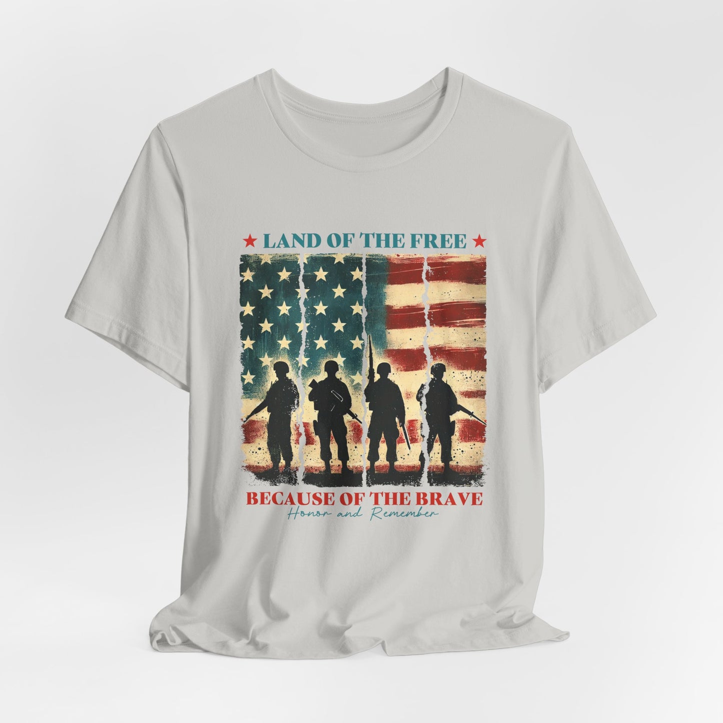 Patriotic 'Land of the Free, Because of the Brave' T-Shirt
