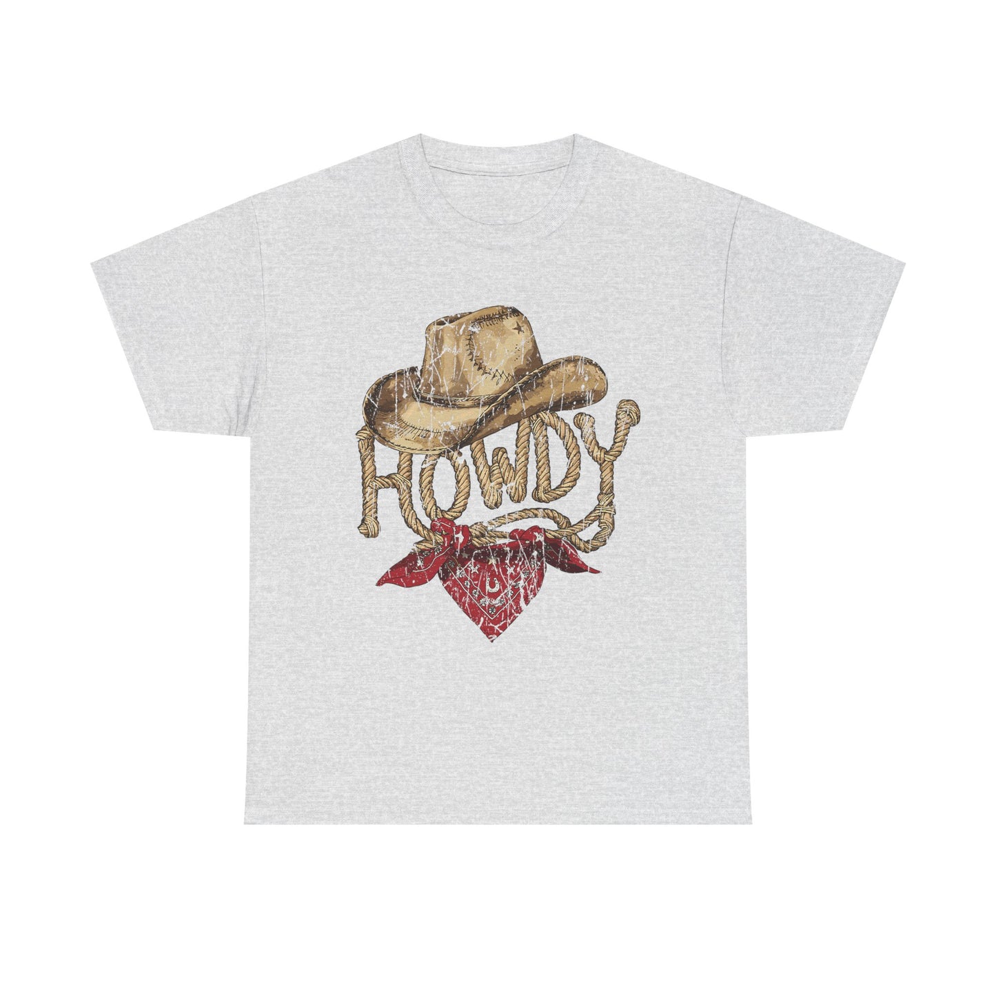 Howdy Cowboy Tee — Vintage Western Hat & Bandana Graphic