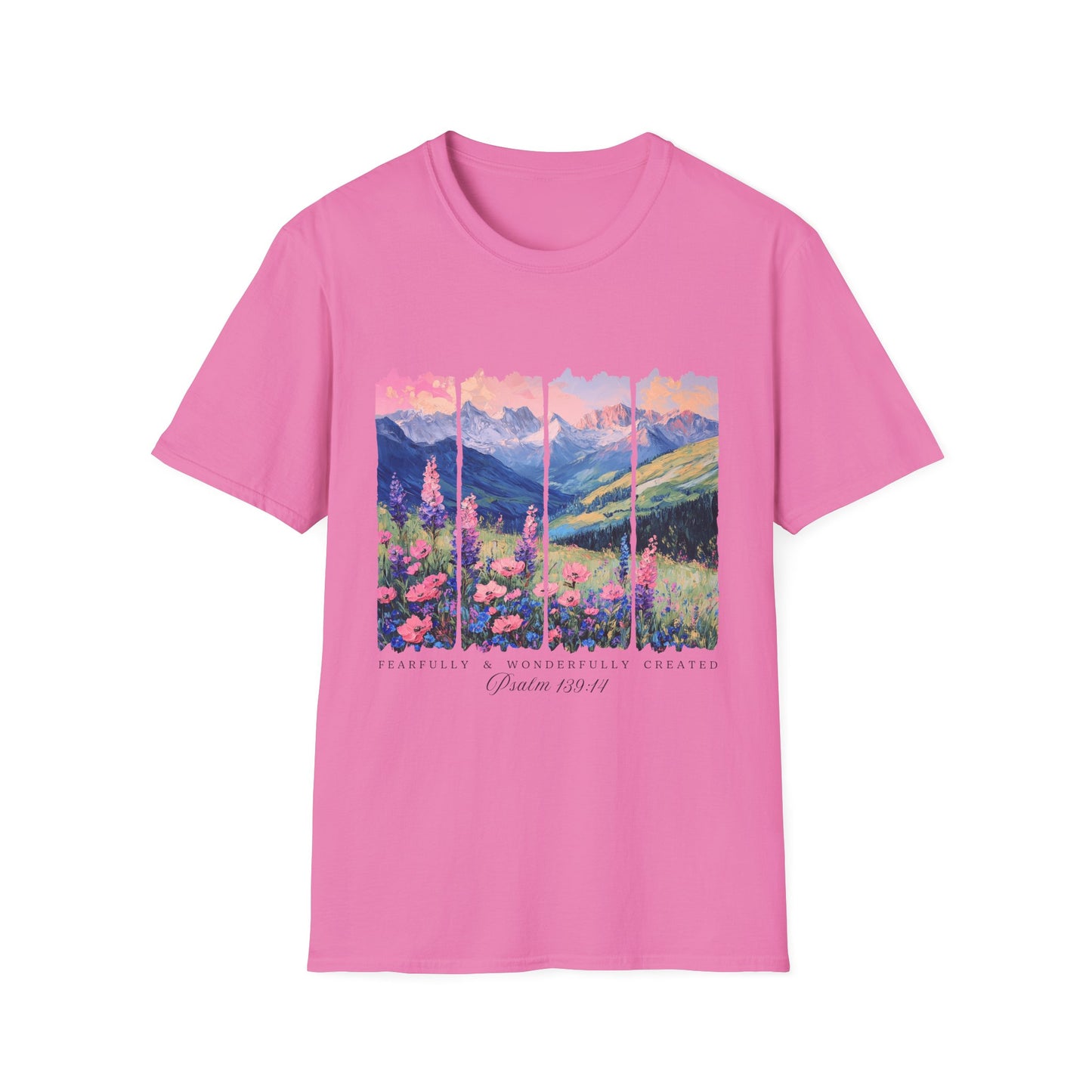 Mountain Wildflower T-Shirt — Scenic Sunrise Landscape Tee