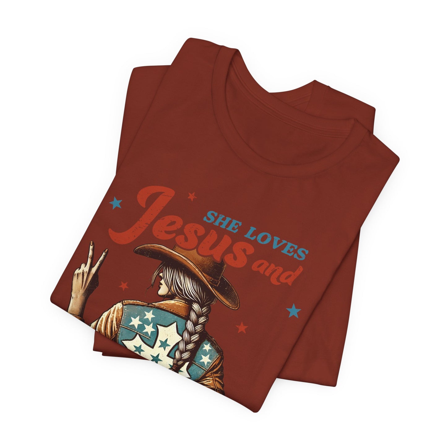 She Loves Jesus and America Tee