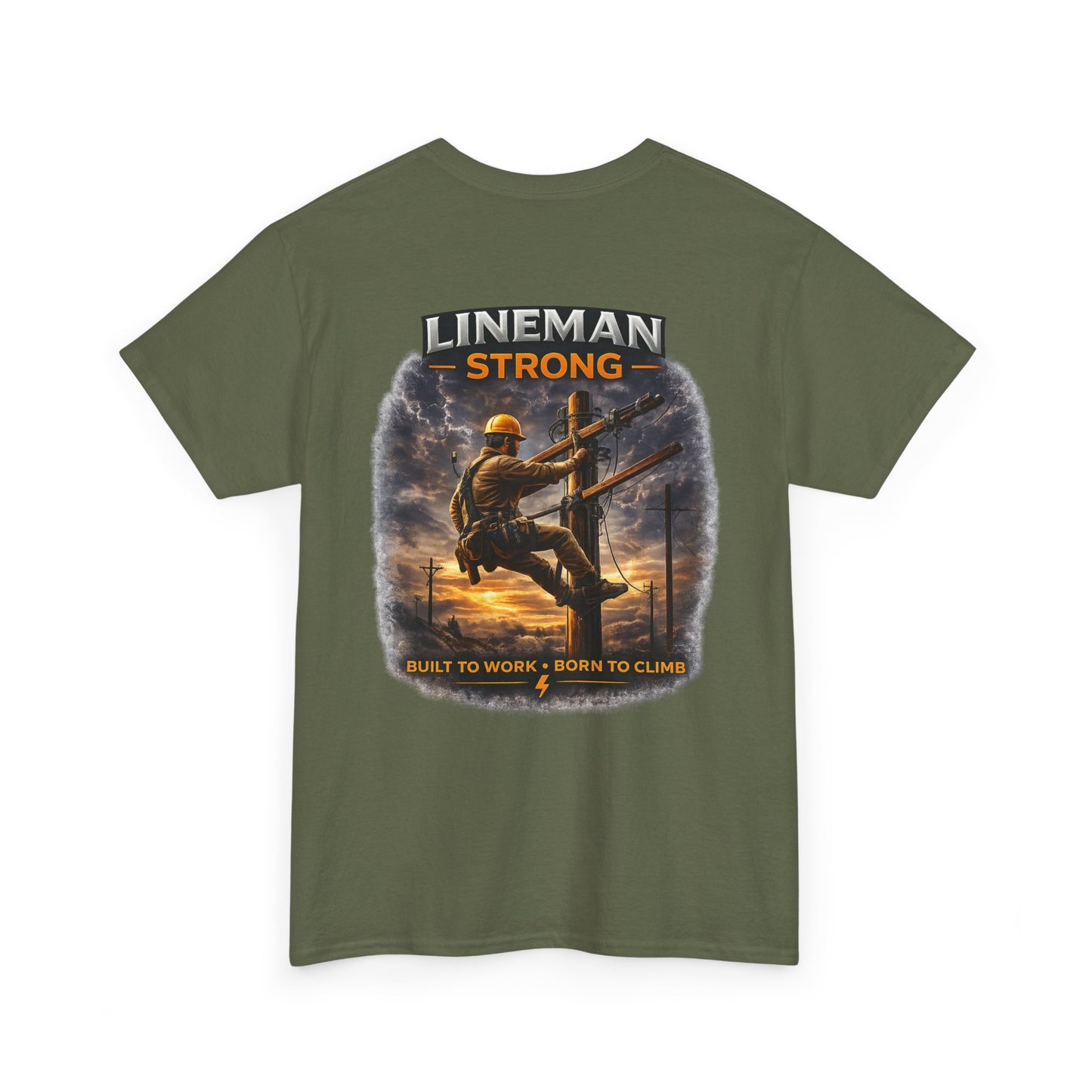 Lineman-Built to work-Born to climb Unisex Heavy Cotton Tee