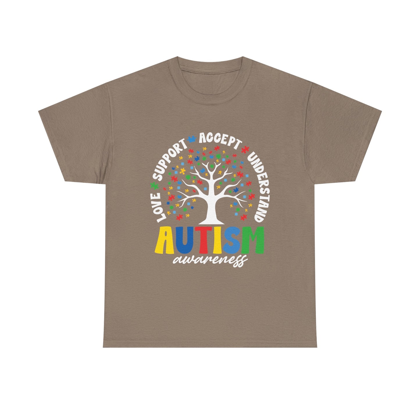 Autism Awareness T-Shirt – Colorful Puzzle Stars Tee