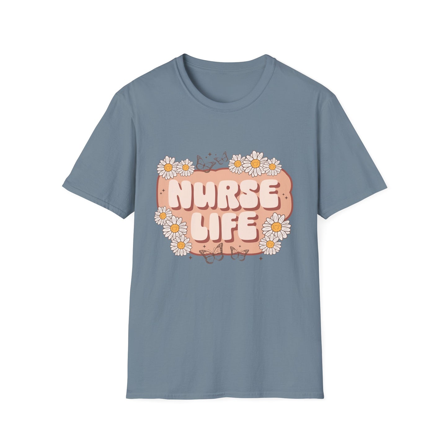 Nurse Life T‑Shirt — Floral Daisy Retro Nurse Tee