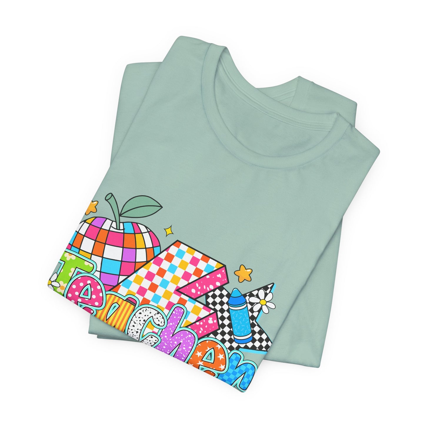 Teacher Colorful Doodle Graphic Tee — Back to School Gift for Teachers