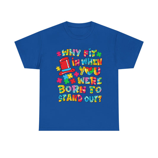 Colorful "Born to Stand Out" Graphic Tee — Retro Kids' Vibe
