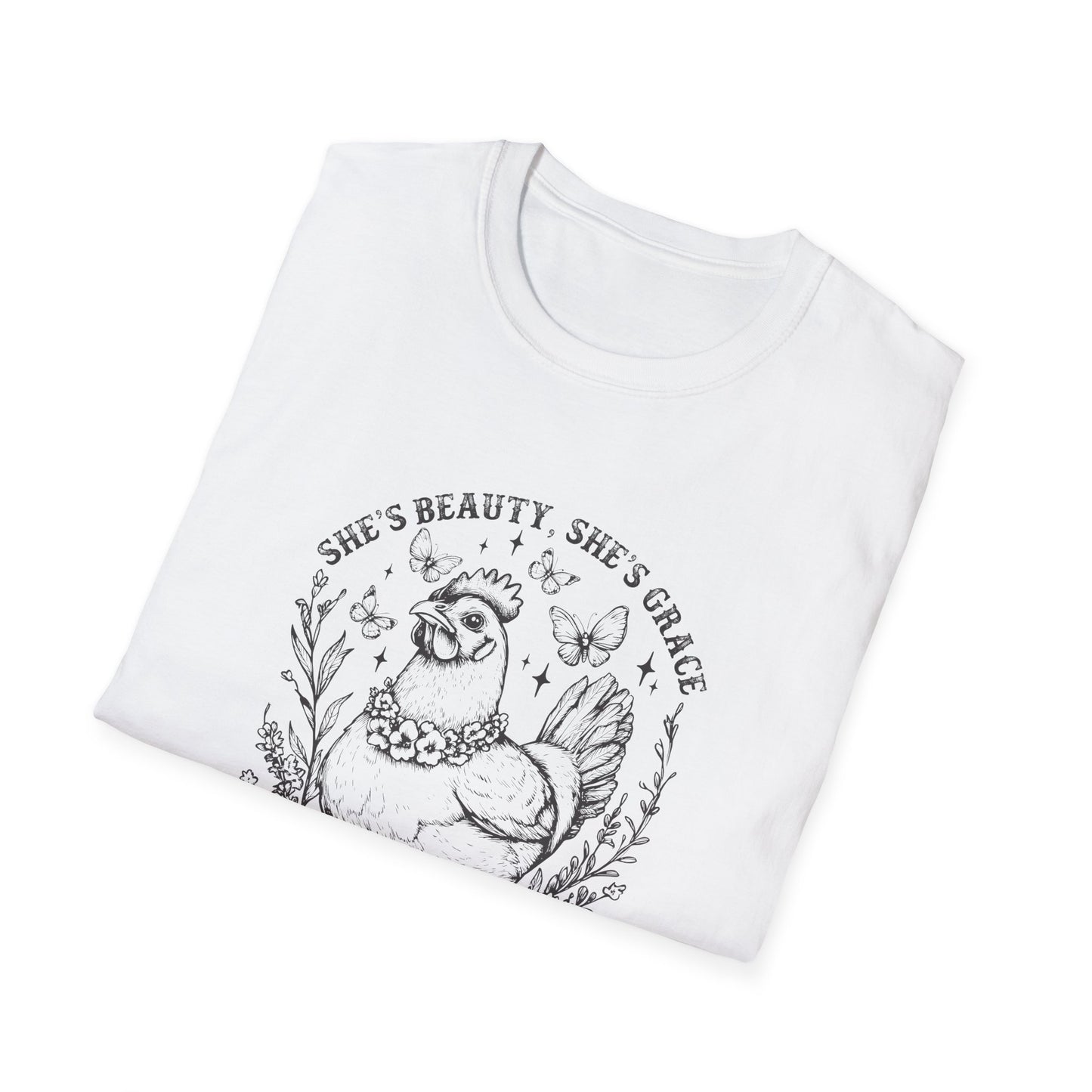 She'll Peck You In The Face Chicken T-Shirt – Funny Farmyard Hen Graphic Tee