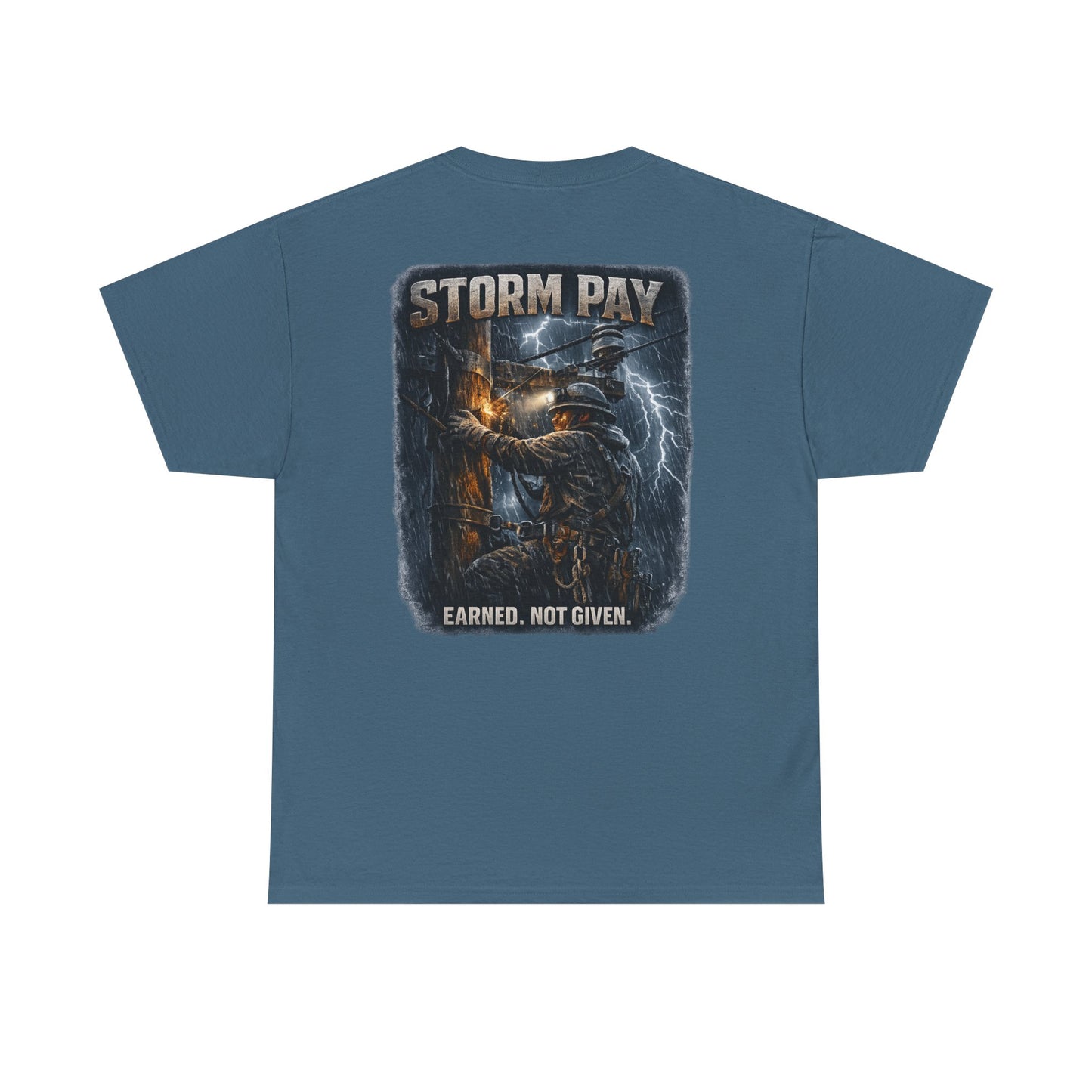 Lineman-Storm Pay Unisex Heavy Cotton Tee