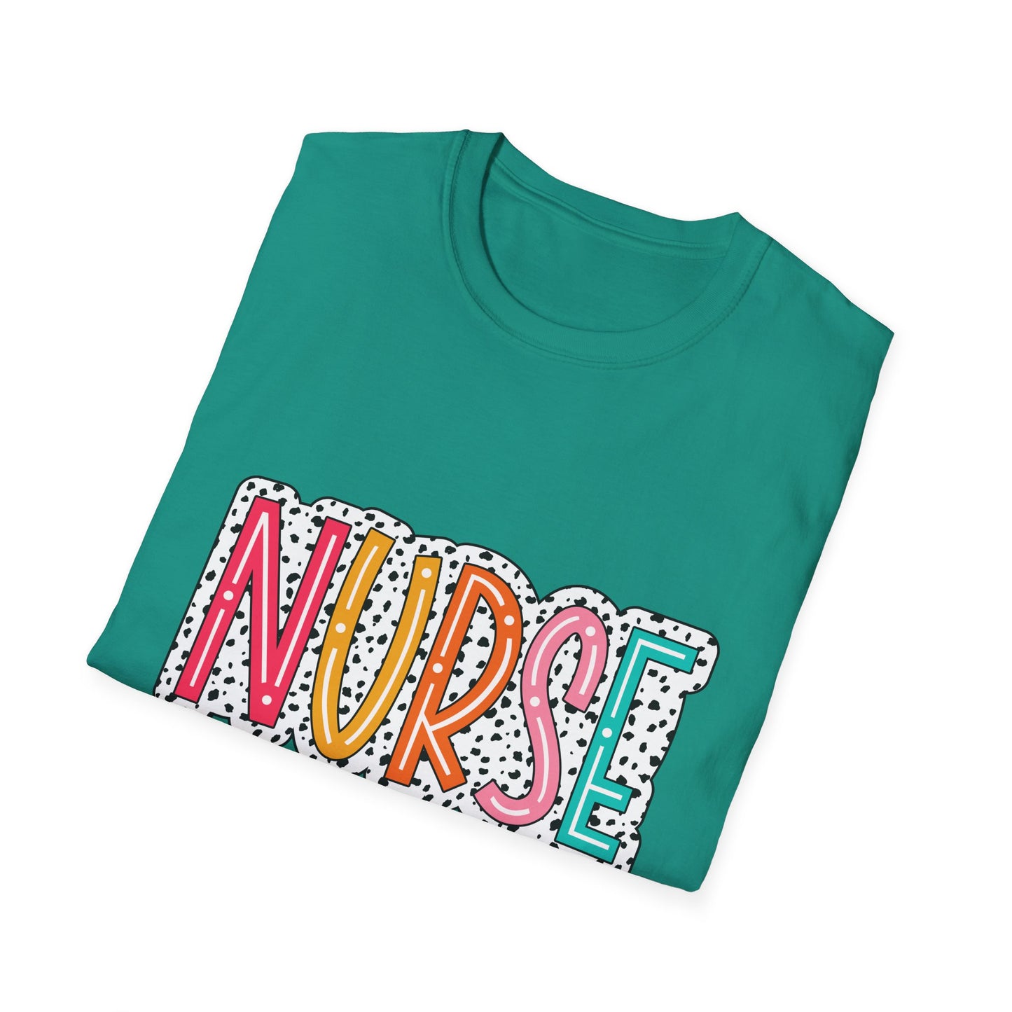 Nurse Colorblock Graphic T-Shirt — Fun Retro Medical Appreciation Tee